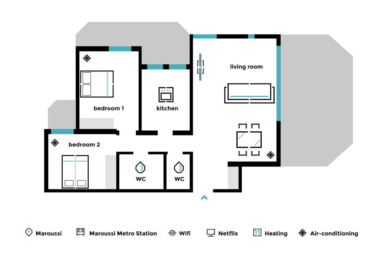 Top-Class 2Br Apartment In Marousi By Upstreet Athena Bagian luar foto